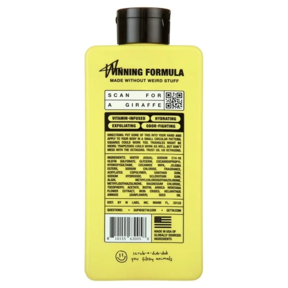 W By Jake Paul Body Wash - Exfoliating -‎ Hydrating - W Original - 18 fl oz